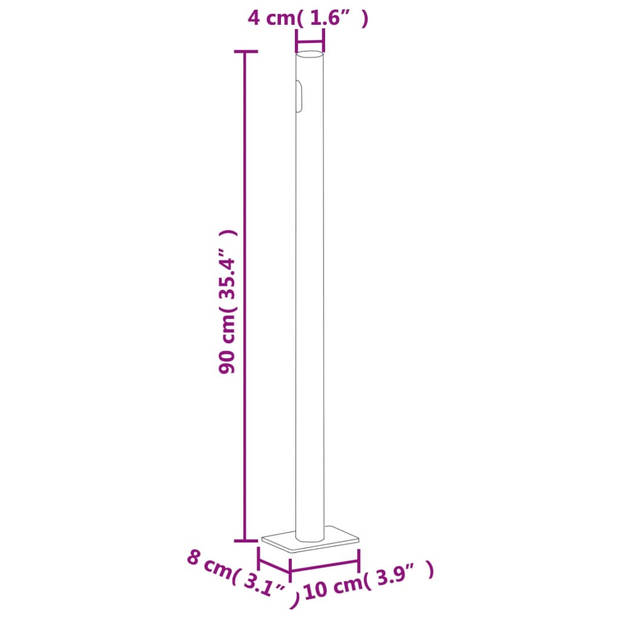 vidaXL Windscherm uittrekbaar 140x300 cm crèmekleurig