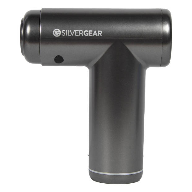 SilverGear massage gun - verlicht spierpijn en stimuleert bloedsomloop - incl. 4 opzetstukken