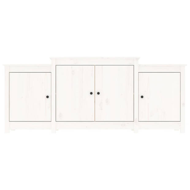 vidaXL Dressoir 164x37x68 cm massief grenenhout wit