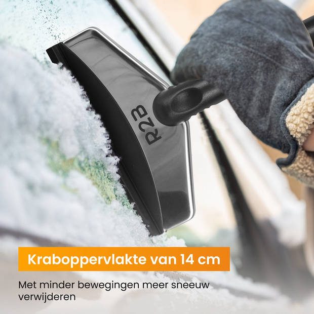 R2B Stevige IJskrabber auto - Extra breed - RVS & Gehard kunststof - Ruitenkrabber auto - Glaskrabber - Glasschraper