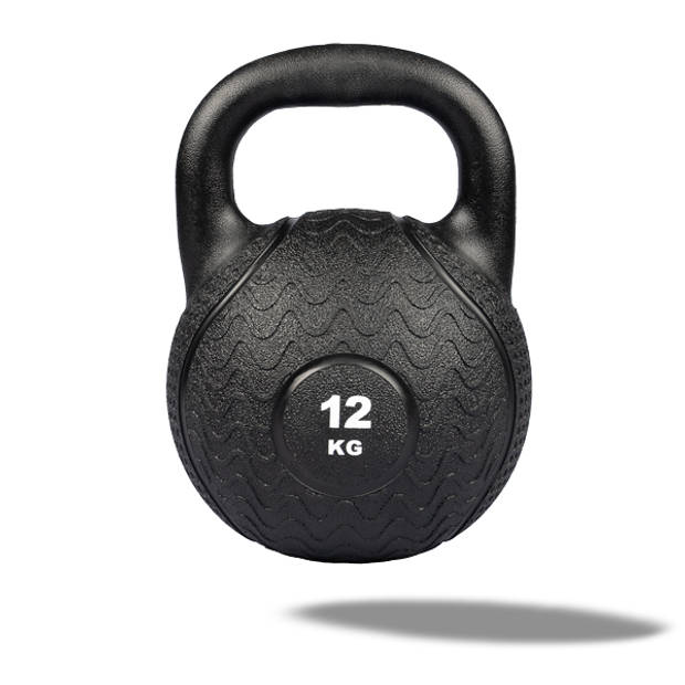 Matchu Sports Kettlebell - Heavy Duty 12 KG - Zwart - Rubber