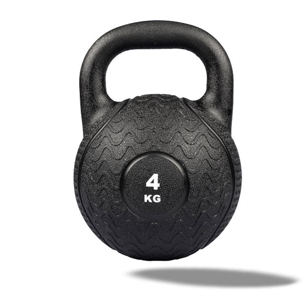 Matchu Sports Kettlebell - Heavy Duty 4 KG - Zwart - Rubber