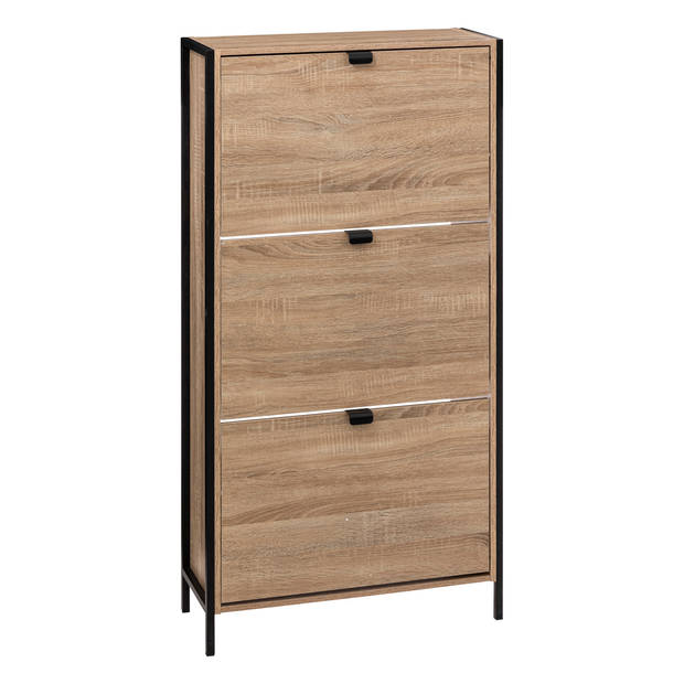 5five schoenenkast Aliaj 3 lades 24x63x122 cm 18 paar - bruin