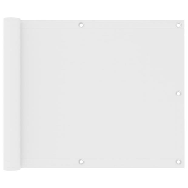 vidaXL Balkonscherm 75x600 cm oxford stof wit