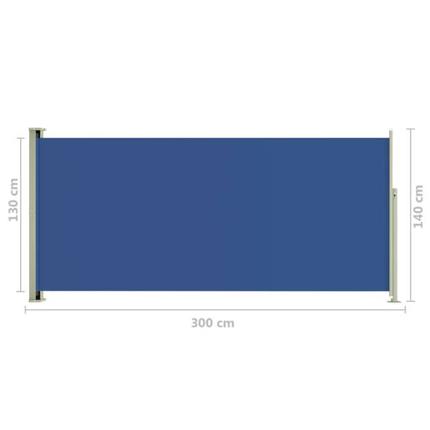 vidaXL Tuinscherm uittrekbaar 140x300 cm blauw