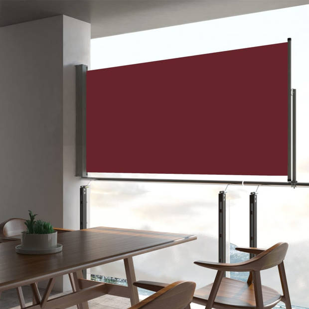 vidaXL Tuinscherm uittrekbaar 80x300 cm rood