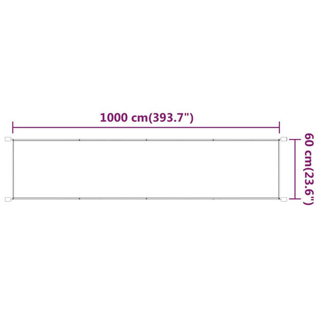 vidaXL Luifel verticaal 60x1000 cm oxford stof antracietkleurig