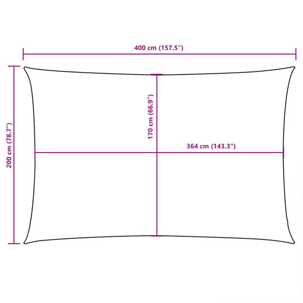 vidaXL Zonnescherm rechthoekig 2x4 m oxford stof terracottakleur