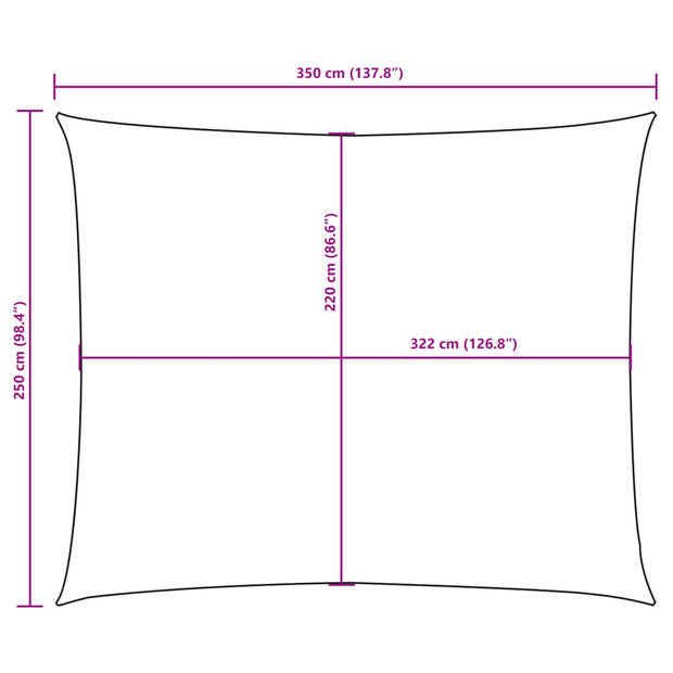 vidaXL Zonnescherm rechthoekig 2,5x3,5 m oxford stof terracottakleurig