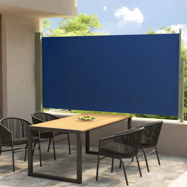 vidaXL Tuinscherm uittrekbaar 160x300 cm blauw