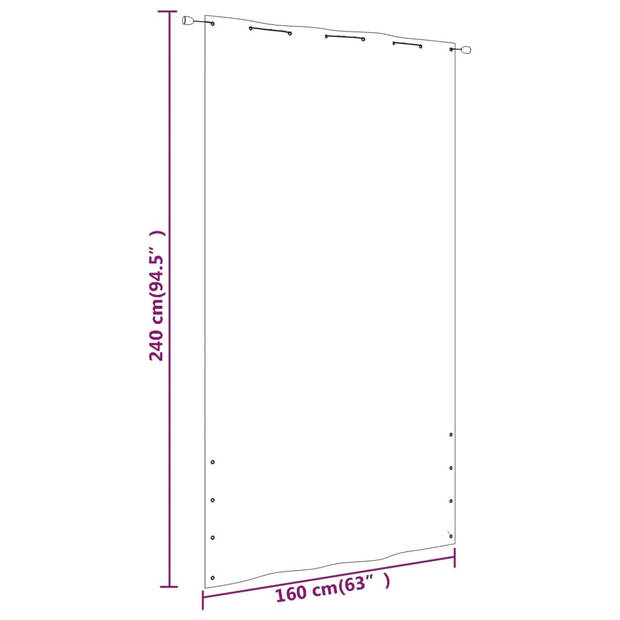 vidaXL Balkonscherm 160x240 cm oxford stof bruin