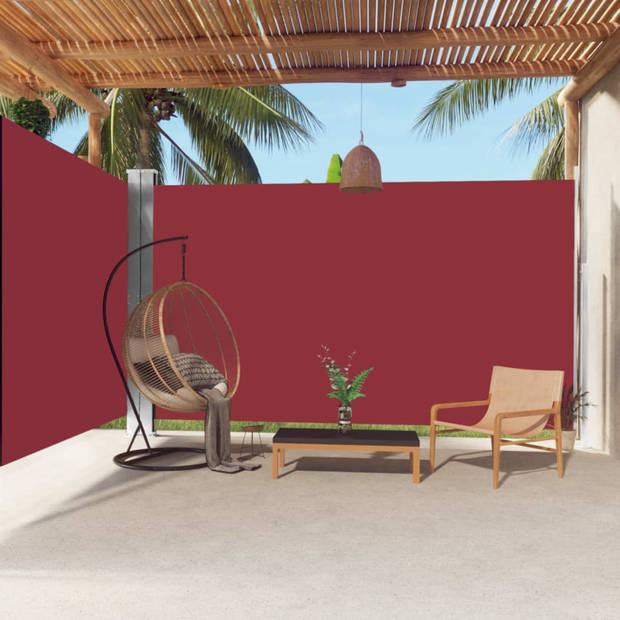 vidaXL Windscherm uittrekbaar 220x600 cm rood