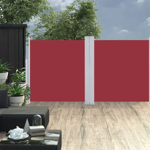 vidaXL Windscherm uittrekbaar 100x600 cm rood