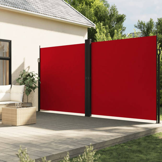 vidaXL Windscherm uittrekbaar 220x1200 cm rood