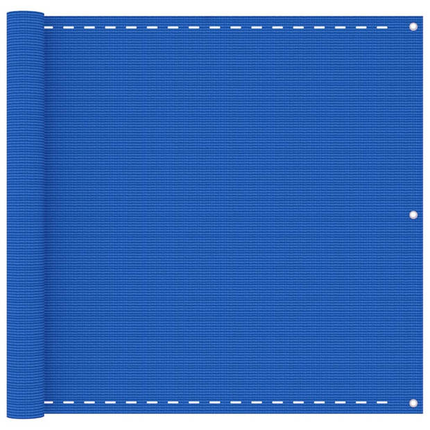 vidaXL Balkonscherm 90x600 cm HDPE blauw