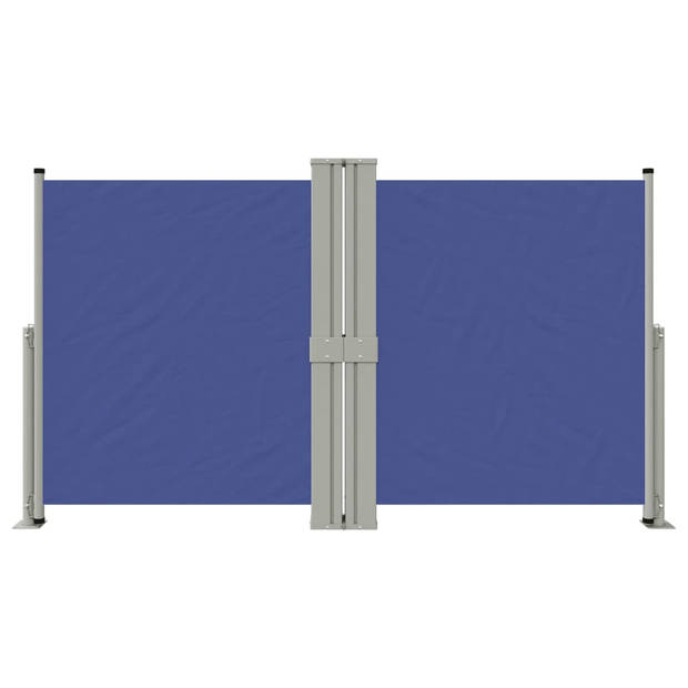 vidaXL Windscherm uittrekbaar 140x1200 cm blauw