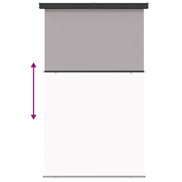 vidaXL Balkonscherm 145x250 cm grijs