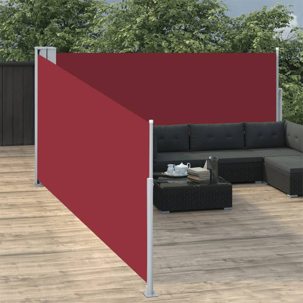 vidaXL Windscherm uittrekbaar 100x1000 cm rood