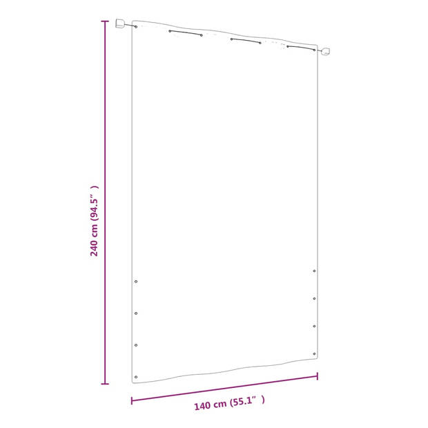 vidaXL Balkonscherm 140x240 cm oxford stof rood