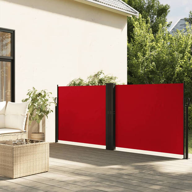 vidaXL Windscherm uittrekbaar 100x1000 cm rood