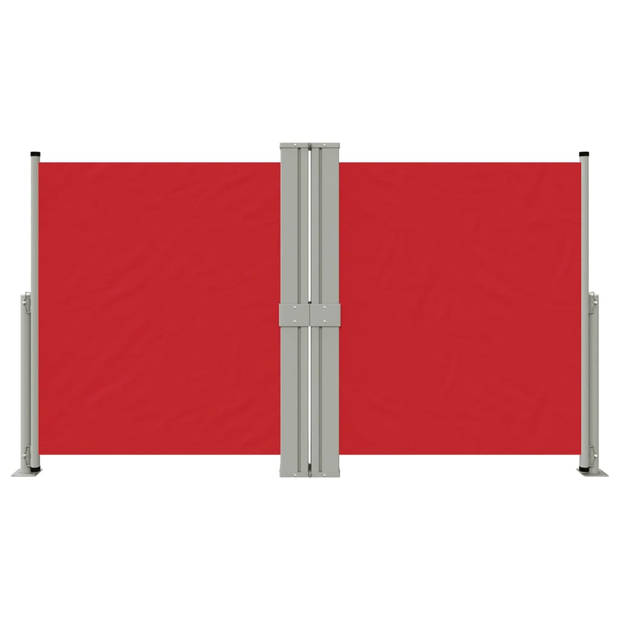 vidaXL Windscherm uittrekbaar 140x1200 cm rood