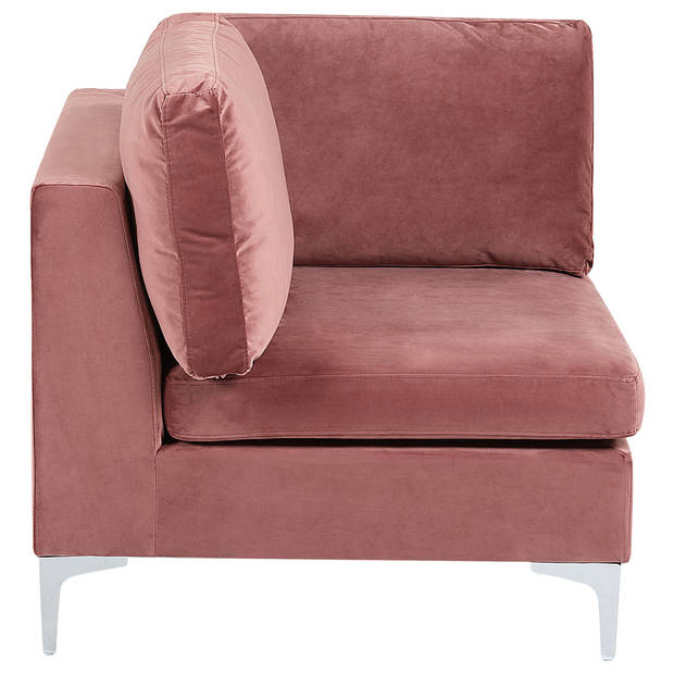 Beliani EVJA - Modulaire Sofa-Roze-Fluweel