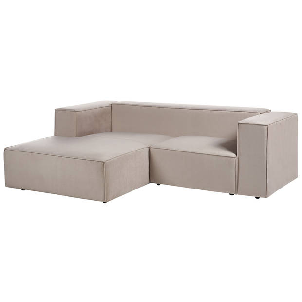 Beliani VERNON - Tweezitsbank-Beige-Fluweel