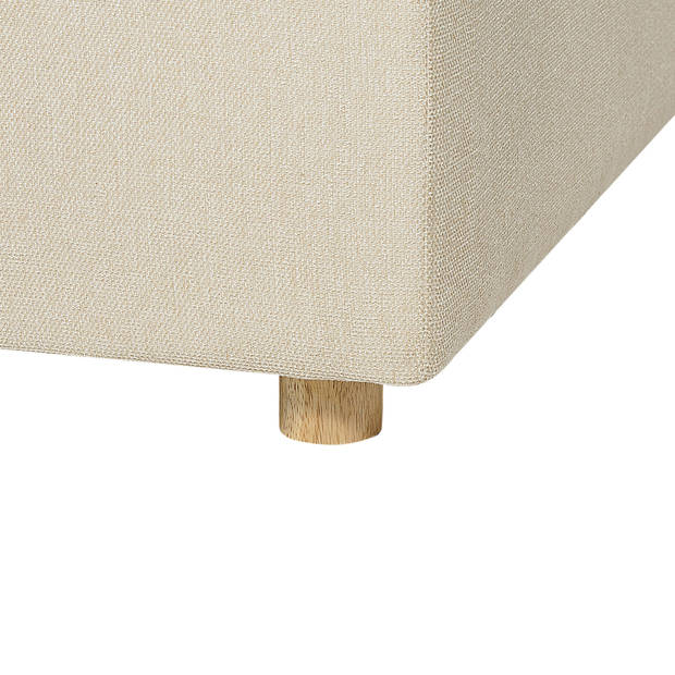 Beliani LERMON - Driezitsbank-Beige-Polyester