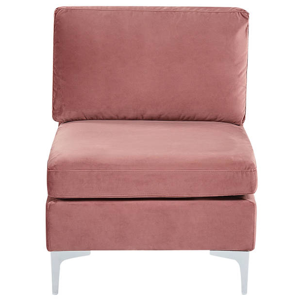 Beliani EVJA - Modulaire Sofa-Roze-Fluweel