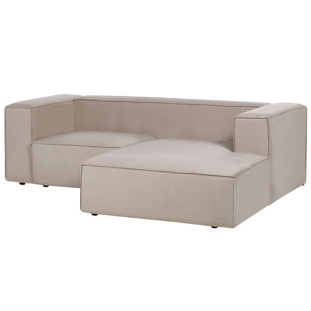 Beliani VERNON - Tweezitsbank-Beige-Fluweel