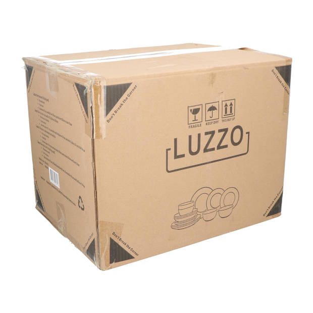 Luzzo® Serviesset Base 6-persoons met Pastabord - 24 delig - Wit