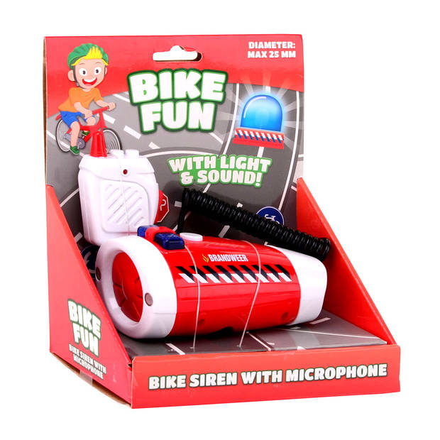 Bike Fun brandweersirene met microfoon