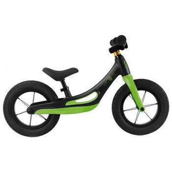 Rebel Kidz Balance Bike Alloy - Loopfiets - Zwart / Groen - 12 Inch