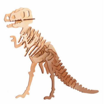 Dinosaurus Tyrannosaurus Rex 3D puzzel hout bouwpakket 21 cm - 3D puzzels