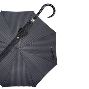 Gastrock Paraplu - Italiaanse satijn stof - Donkergrijs - Gelamineerd essenhout handvat - 61 cm doorsnede - 91 cm lang