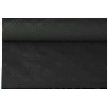 Zwarte thema versiering papieren tafelkleed 800 x 118 cm - Feesttafelkleden