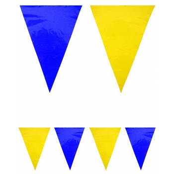 Vlaggenlijn blauw/geel 10 meter - Vlaggenlijnen