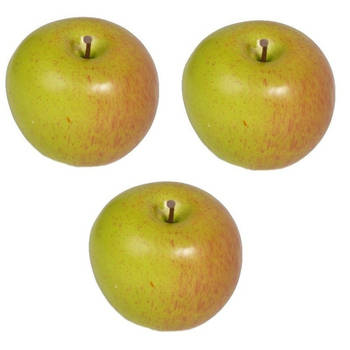3x Kunst fruit appels 8 cm - Kunstbloemen