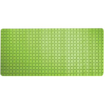 MSV Douche/bad anti-slip mat badkamer - rubber - limegroen - 76 x 36 cm - Badmatjes