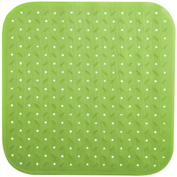 MSV Douche/bad anti-slip mat badkamer - rubber - limegroen - 54 x 54 cm - Badmatjes