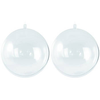 2x Kerstballen om te vullen 8 cm - Kerstbal