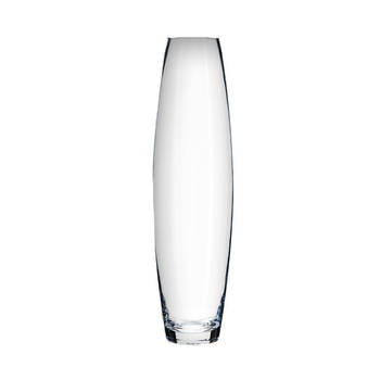 Atmosphera bloemenvaas Ovaal model - transparant - glas - H40 x D11 cm - Vazen