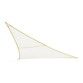 Polyester schaduwdoek/zonnescherm Curacao driehoek wit 3 x 3 x 3 meter - Schaduwdoeken
