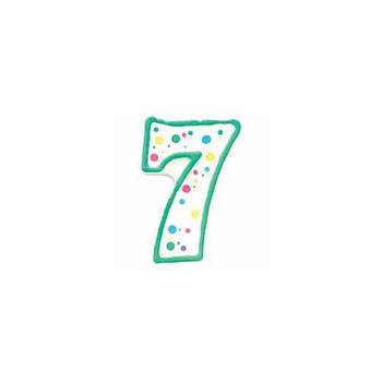 Cijfer / nummer kaarsje - 7 - Wilton