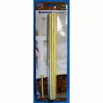 Dowels / dowel rods - set van 12 - bamboe - PME Arts&Crafts