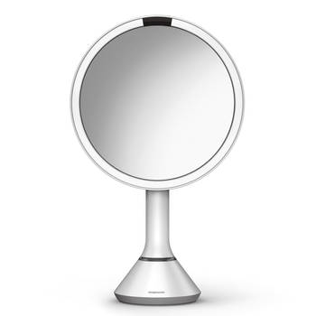 Simplehuman - Spiegel met Sensor, Rond, 5x Vergroting, Wit - Simplehuman
