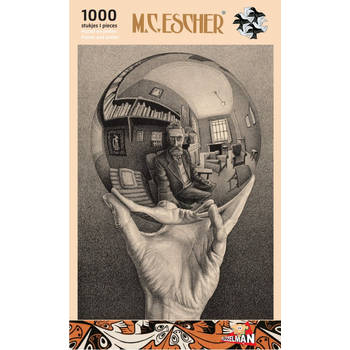 Puzzelman Hand met Spiegelende Bol - M.C. Escher (1000)