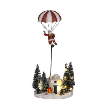 Luville - Parachute Santa battery operated - l13xw12,5xh29cm