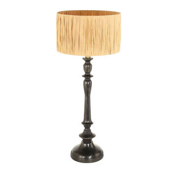 Steinhauer tafellamp Bois - zwart - hout - 3766ZW