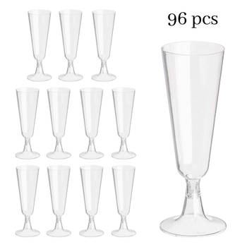 OTIX Champagne Glazen - Plastic - Herbruikbaar - 96 stuks - 150ml - Transparant - Kunststof